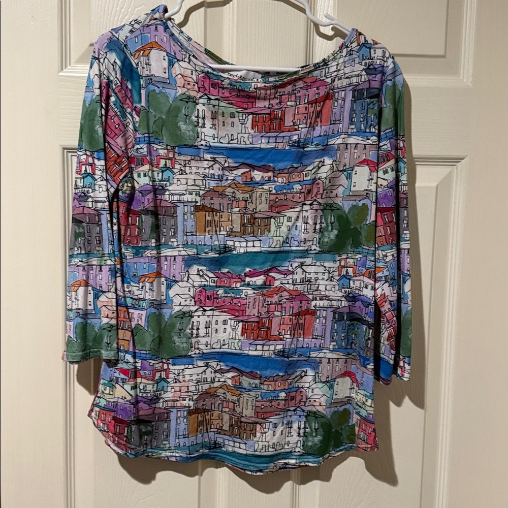 Peck & Peck Graphic Print Top